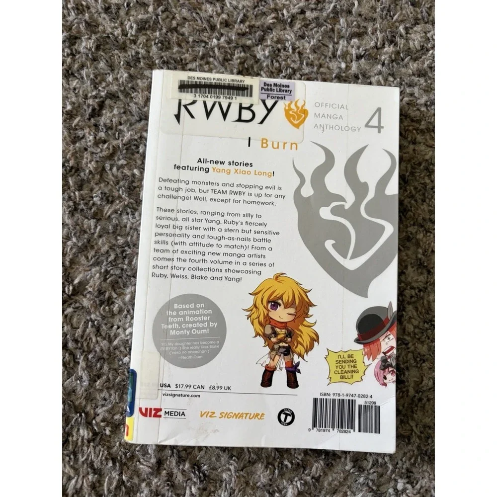 RWBY: Official Manga Anthology, Vol. 4 : I Burn Paperback Book Viz Media
